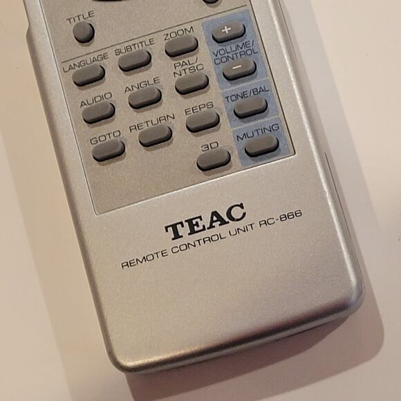 Original TEAC RC-866 DVD Player Remote Control - Picture 2 of 8
